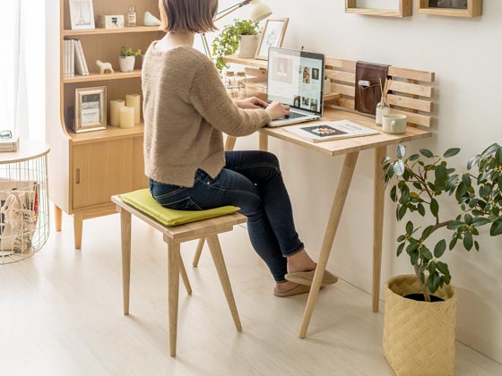 ナチュラルデスク&スツールセットSami(サミー) | 家具・インテリア通販