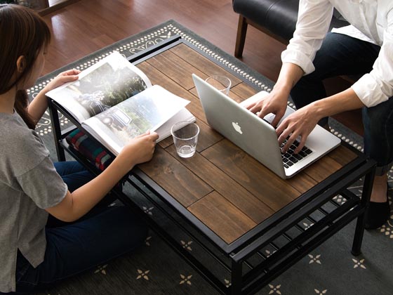 ヴィンテージ ウッド センターテーブル Zigt (ジグト) | 家具