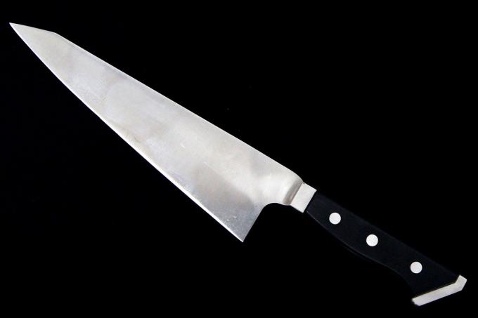 ガラスキ 洋包丁 190mm グレステン鋼 ツバ付ハンドル 420TK λA2499