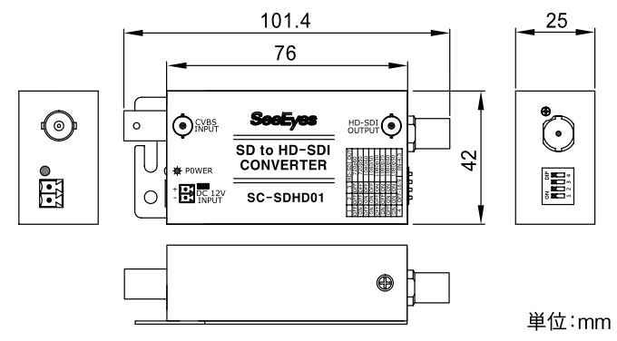 SC-SDHD01 アナログ→HD-SDIコンバーター | 防犯カメラ・監視カメラ