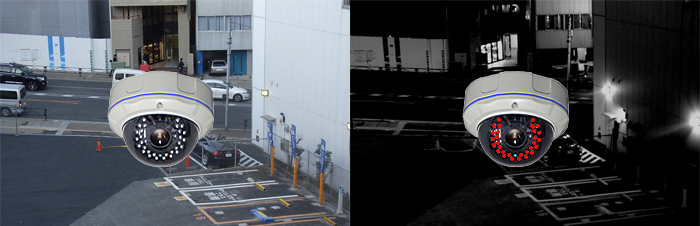 HDSDI 防犯カメラ 200万画素 赤外線 屋内・屋外用バンダルドームカメラ