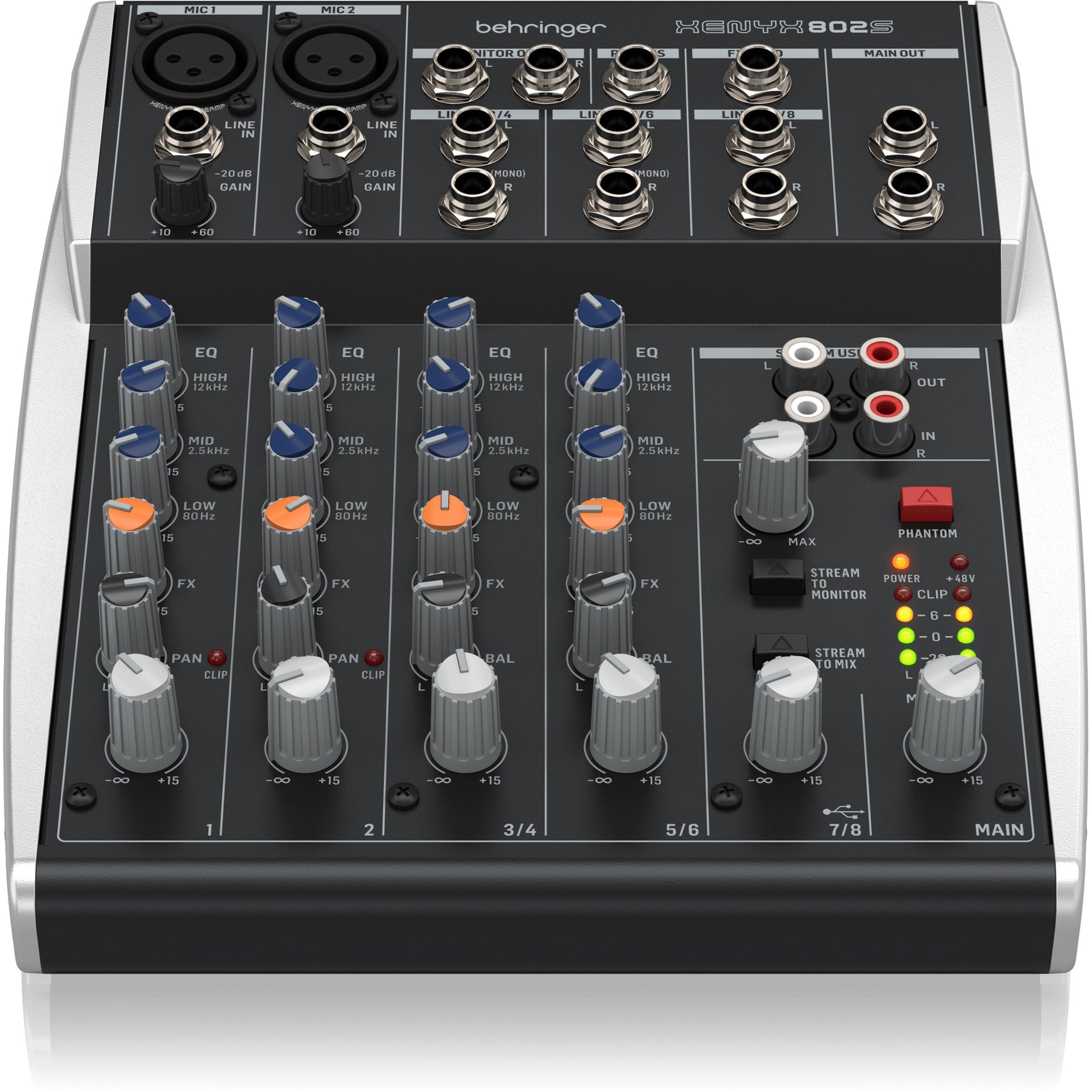 Behringer Xenyx 802S 8-Channel Analog Streaming Mixer – Alto Music