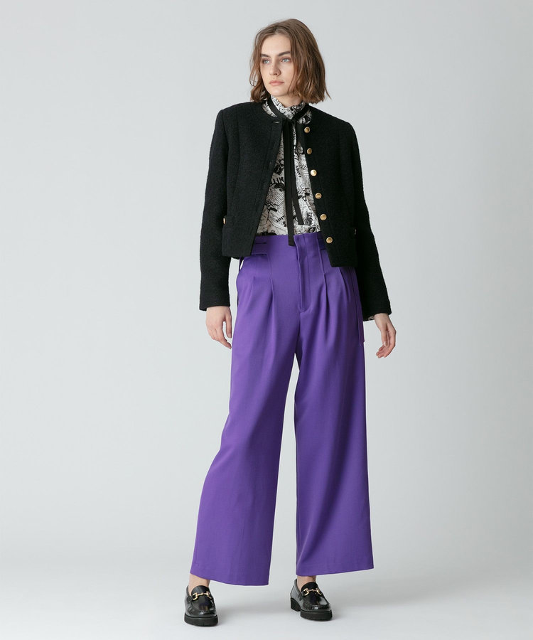 ウールチノサイドドロストワイドパンツ|allureville OFFICIAL SITE