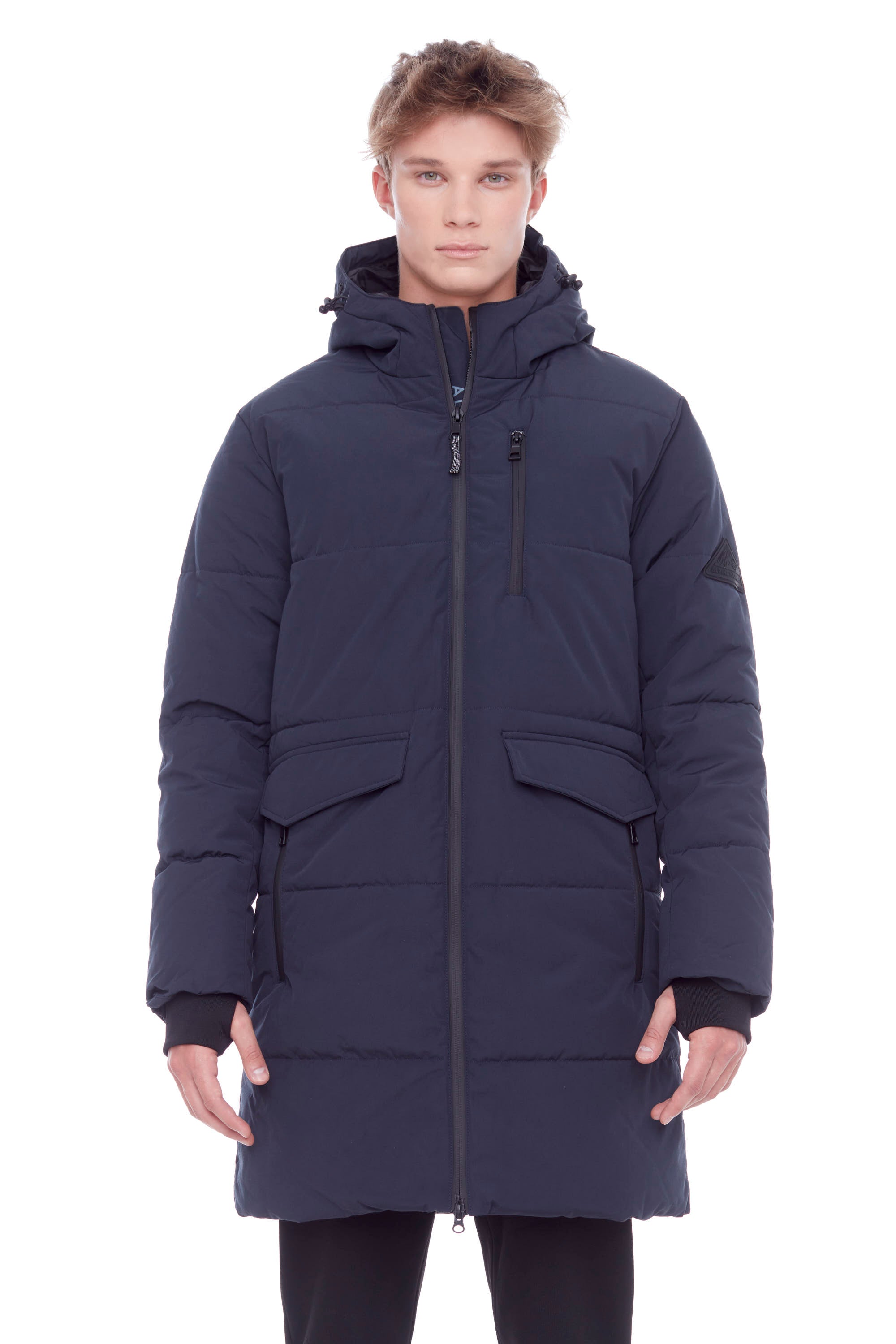 JASPER | MEN'S VEGAN DOWN (RECYCLED) PUFFER COAT, NAVY – Alpine