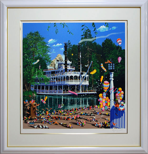 ヒロ・ヤマガタ（Hiro Yamagata 山形博導）版画 マークトウェイン号