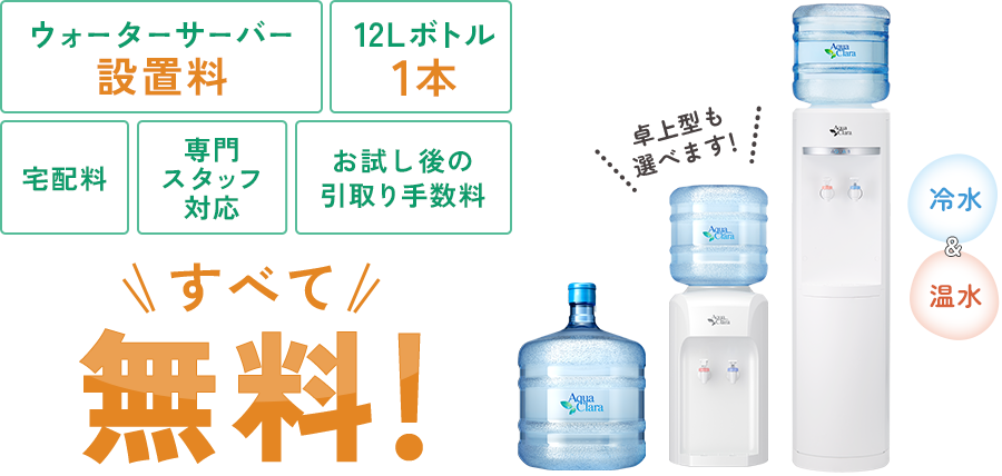 ウォーターサーバー無料お試しキャンペーン