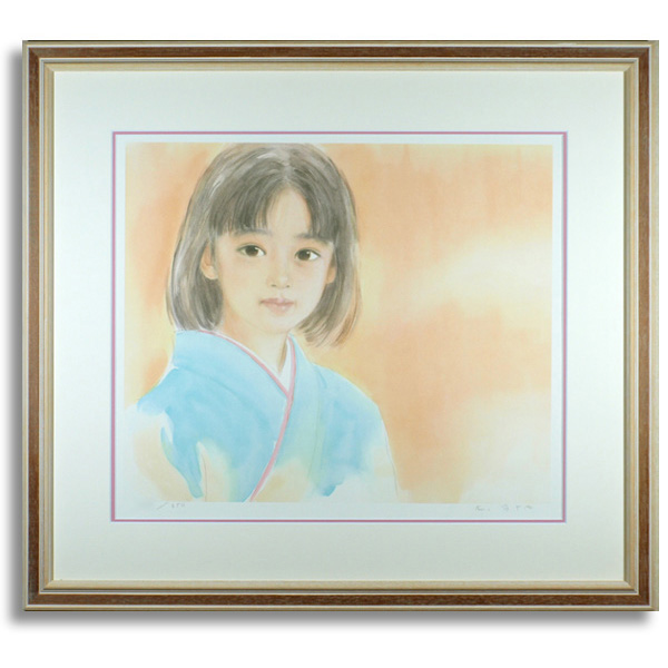 おおた慶文「花盛り」 自筆サイン、エディションナンバー入り限定版画