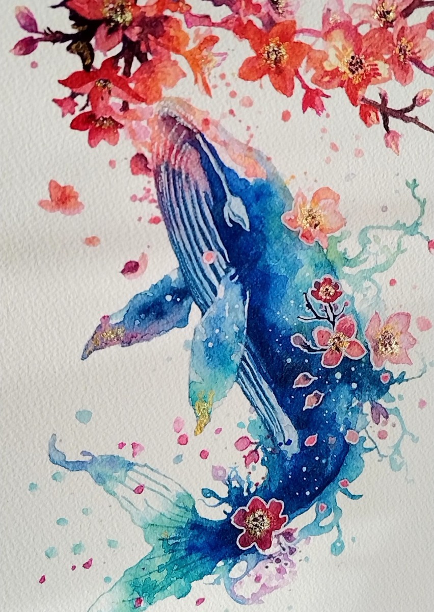 桜鯨幻想」 by 山繭｜Artmeter｜暮らしを彩るアートが、きっと見つかる