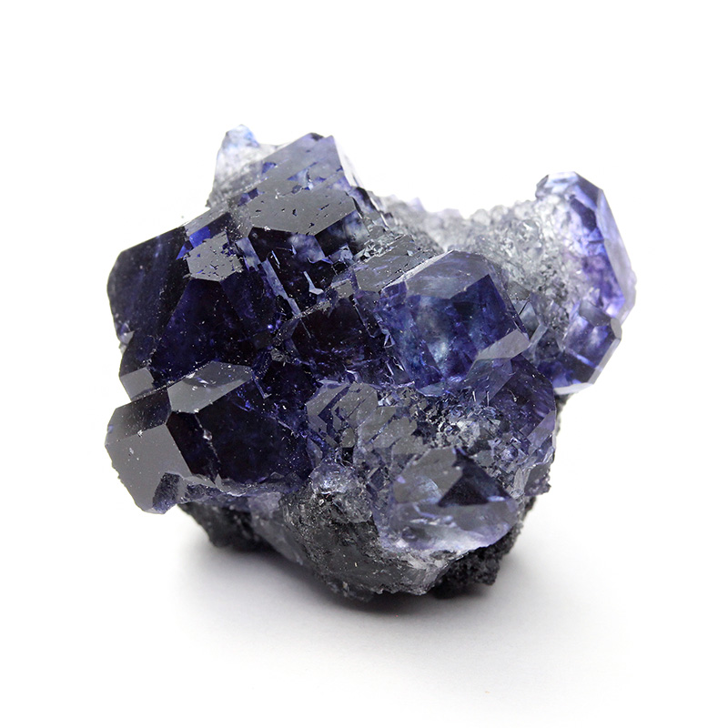 極上品！中国福建省産ブルーパープルフローライト原石-096水晶