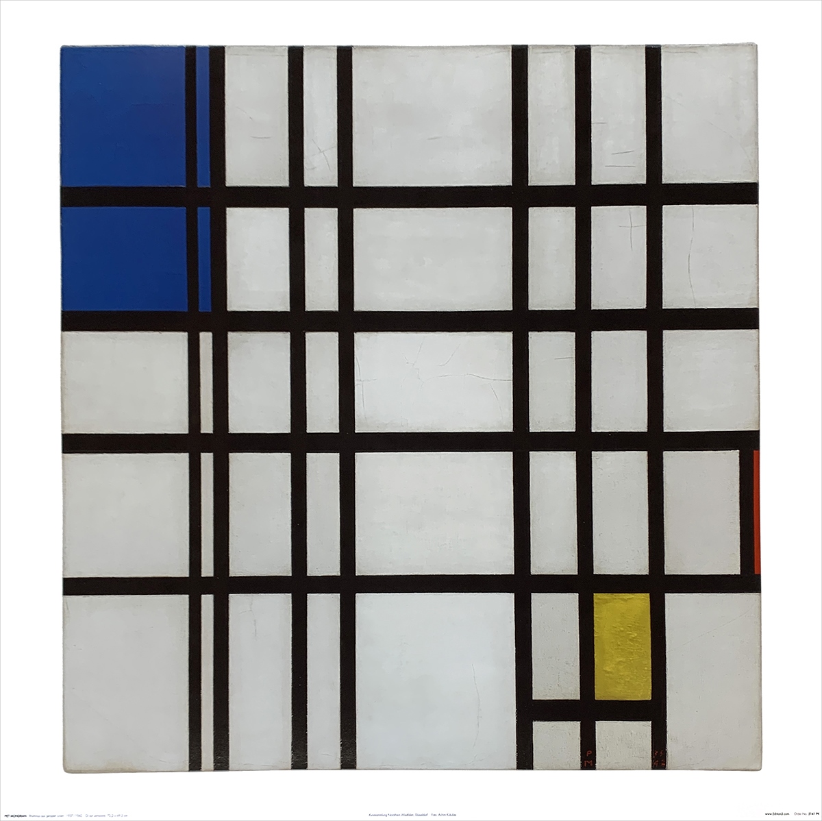 ピート・モンドリアン ポスター Rhythmus aus geraden Linien 1937