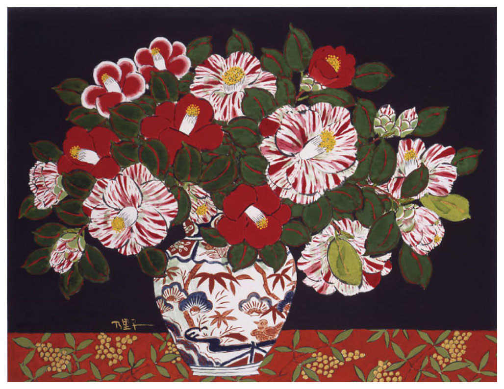 青木乃里子 絵画 (版画/ジクレー) 椿 6957|アート＆フレーム|絵と額縁