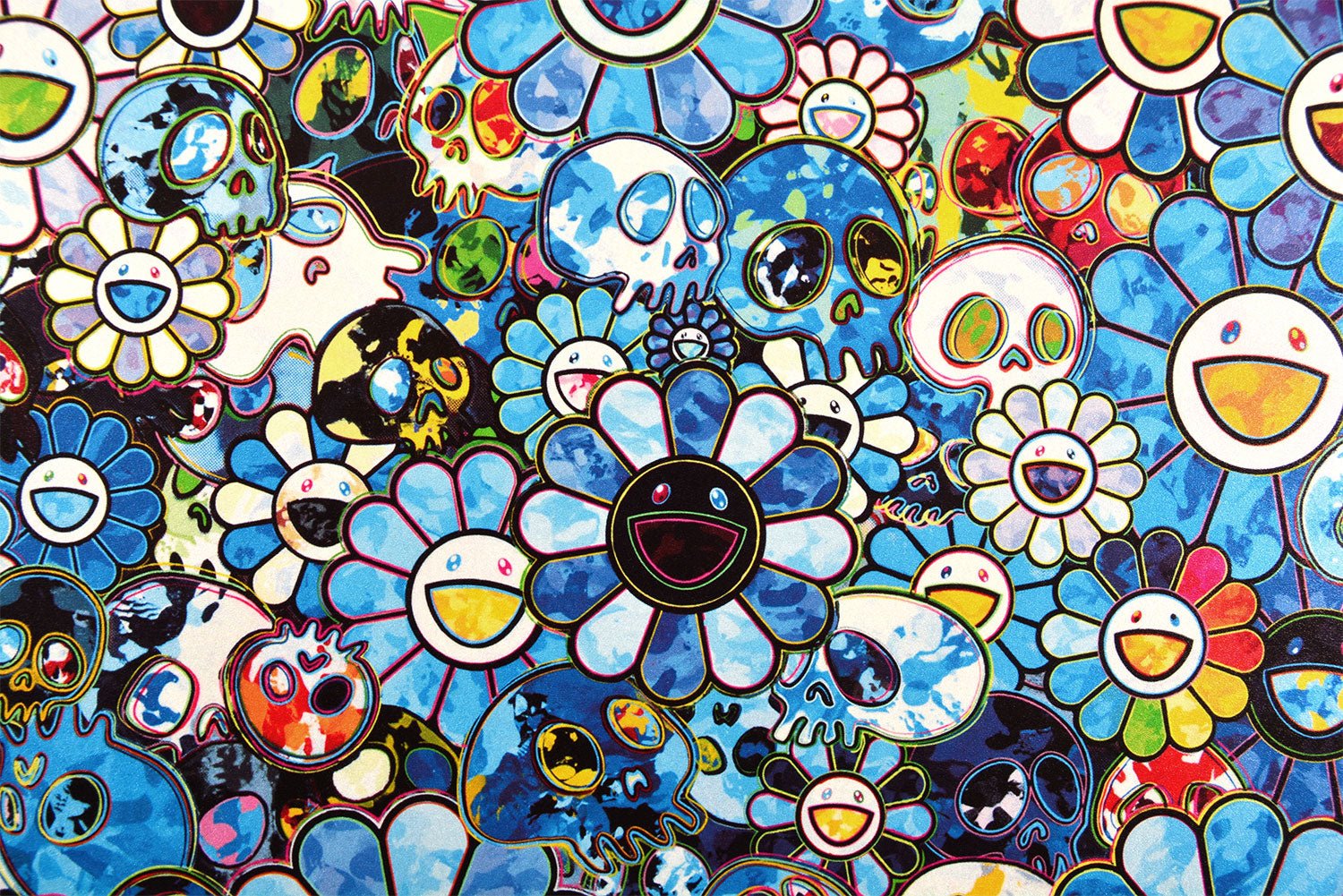 村上隆 SKULLS FLOWERS BLUE SIGNAL 新品 未開封 村上隆 パズル SKULLS