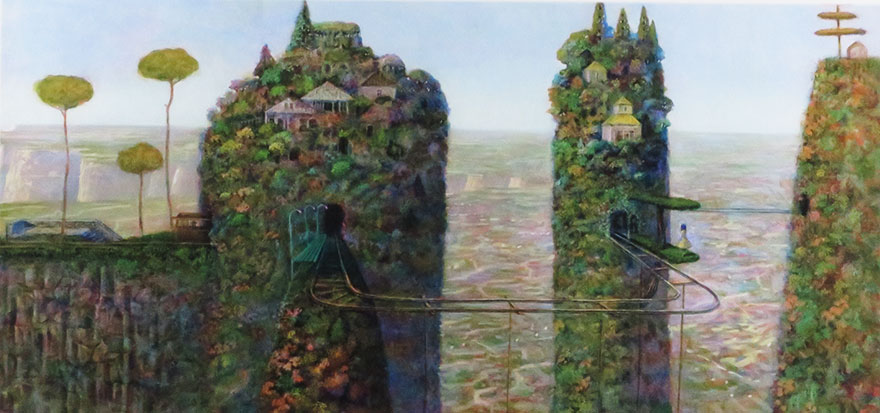 山の木々は風にそよぎ | 井上直久 買取・作品 | インテリアアート