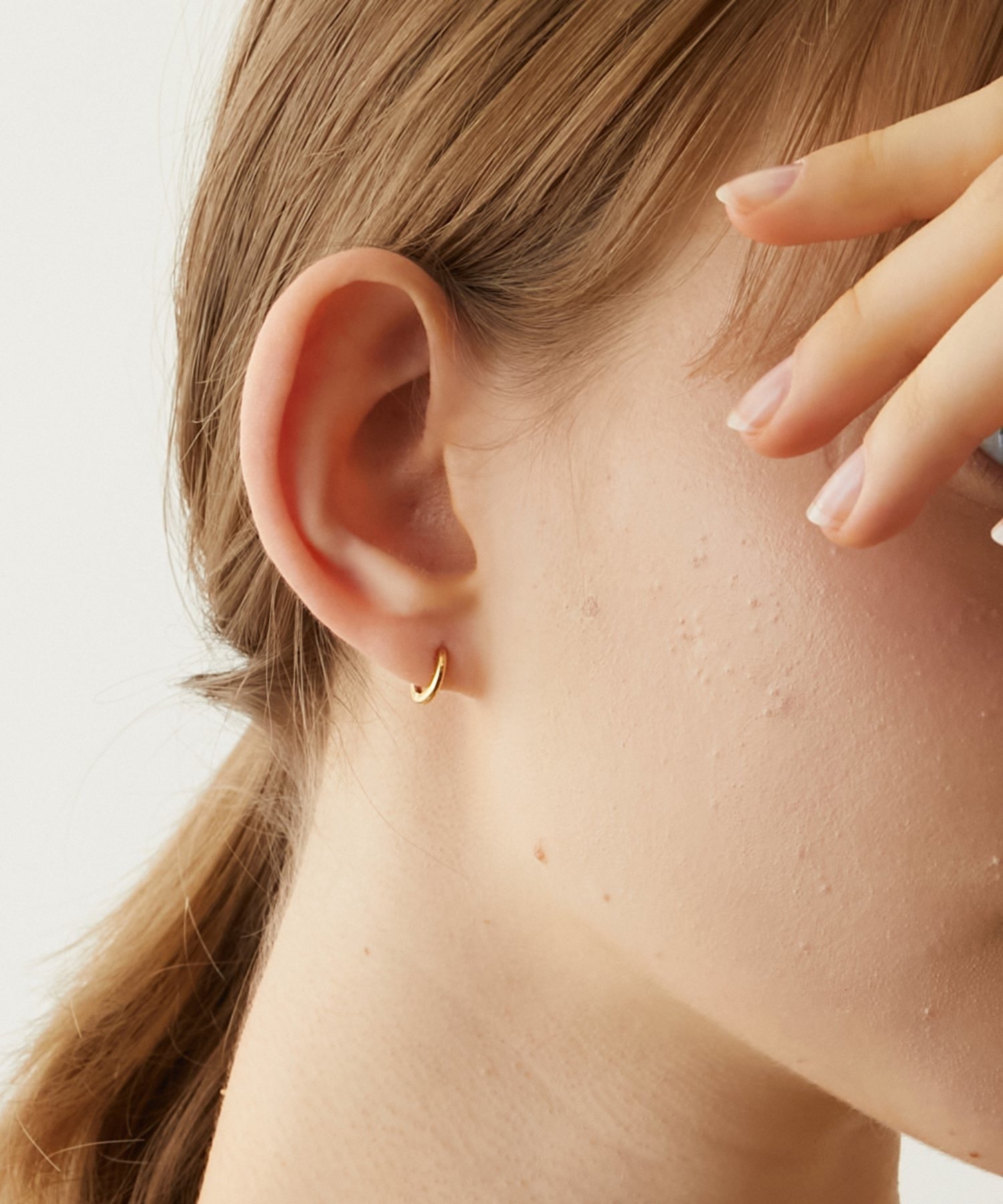 basic] K10 mini hoop single pierced earring｜ARTIDA OUD（アル