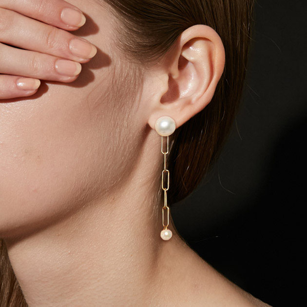 glimmer] K10 mere diamonds pierced earring｜ARTIDA OUD（アル