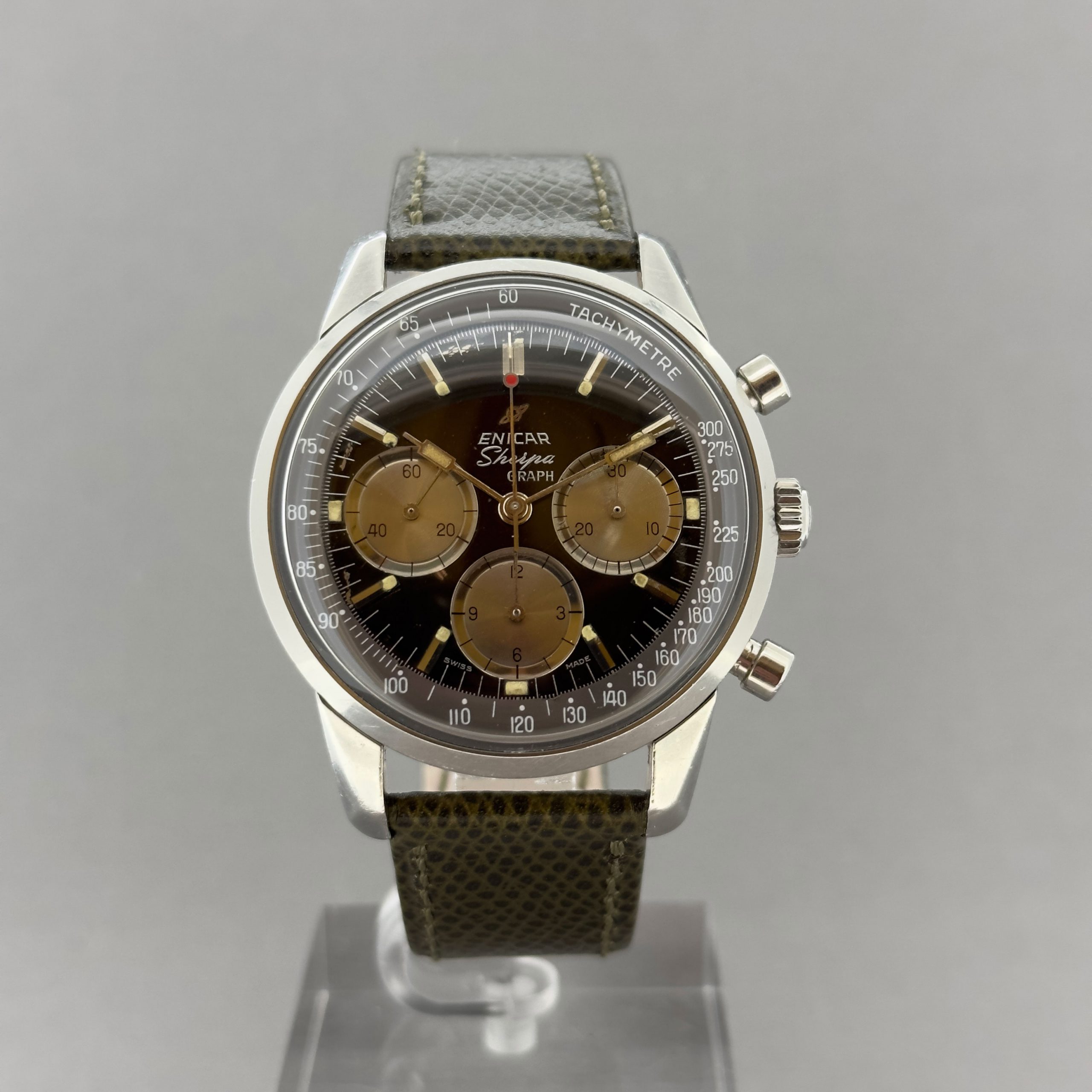 ENICAR SHERPA GRAPH JIM CLARK VALJOUX 72 MANUAL CHRONOGRAPH REF