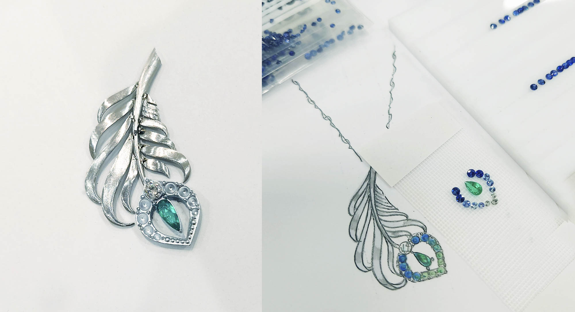 オーダーメイド】01：フェザーモチーフ - アートジュエリー | Art