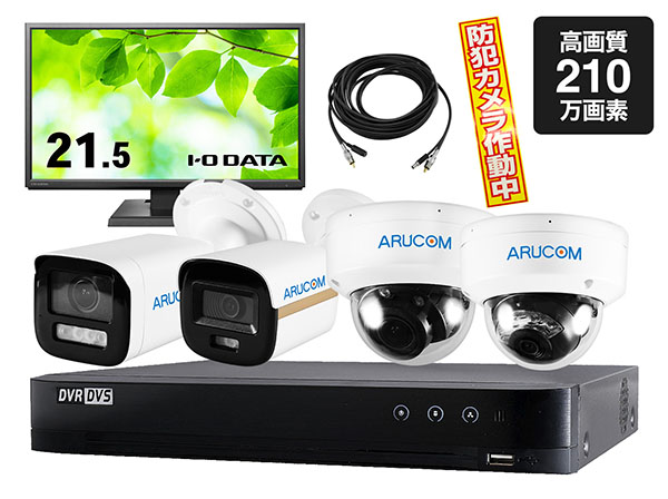 同軸カメラとRD-RVシリーズレコーダーの組み合わせセット【SET586