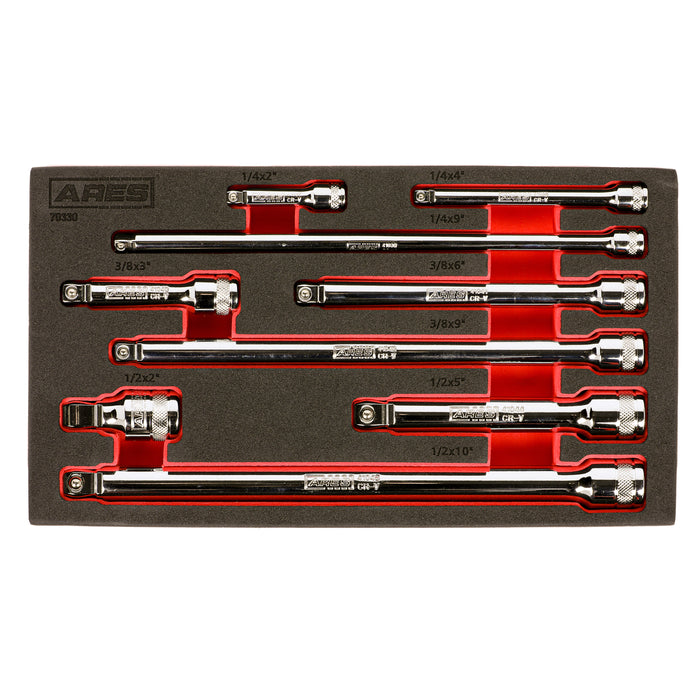 ARES 70330 - 9-Piece Wobble Extension Set — ARES Tool, MJD