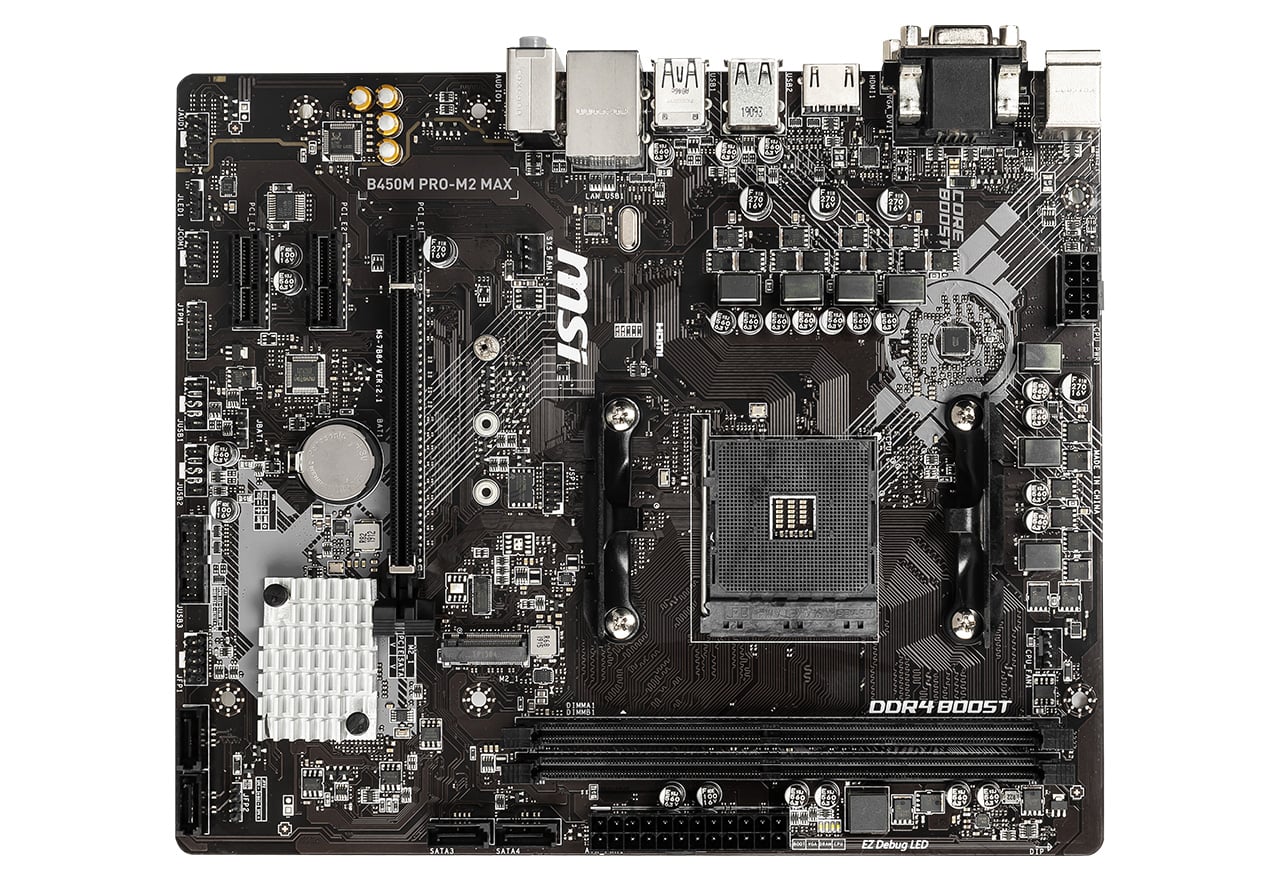 B450M PRO-M2 MAX | MSI マザーボード AMD B450チップセット | 株式