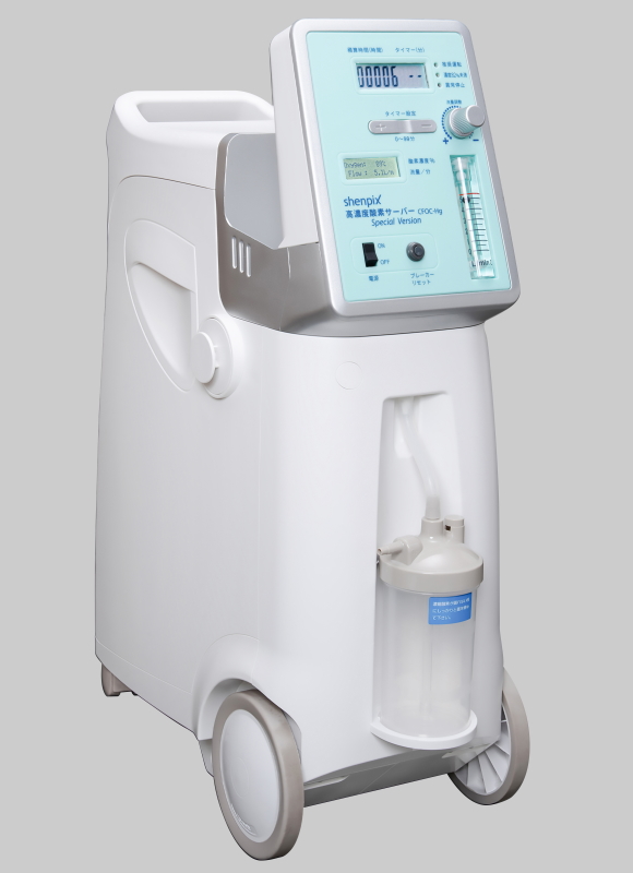 プラスプ、酸素濃度や流量をリアルタイムにデジタル表示する 高濃度