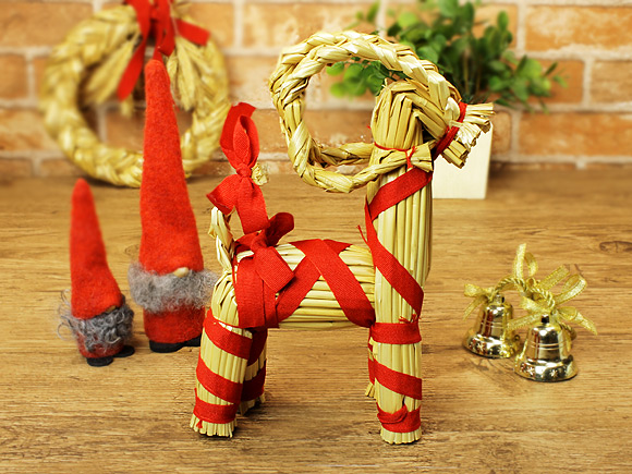 北欧ヴィンテージ ガラスのユールボック ヤギ クリスマスオブジェ