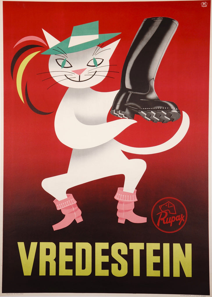Vredestein Cat- Original Vintage Poster - Authentic Vintage Posters