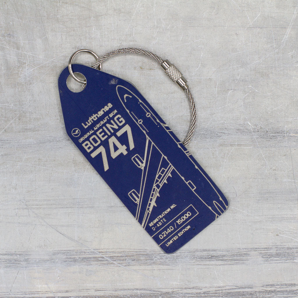 Lufthansa Boeing 747 - D-ABTE Schlüsselanhänger Blau – Aviationtag
