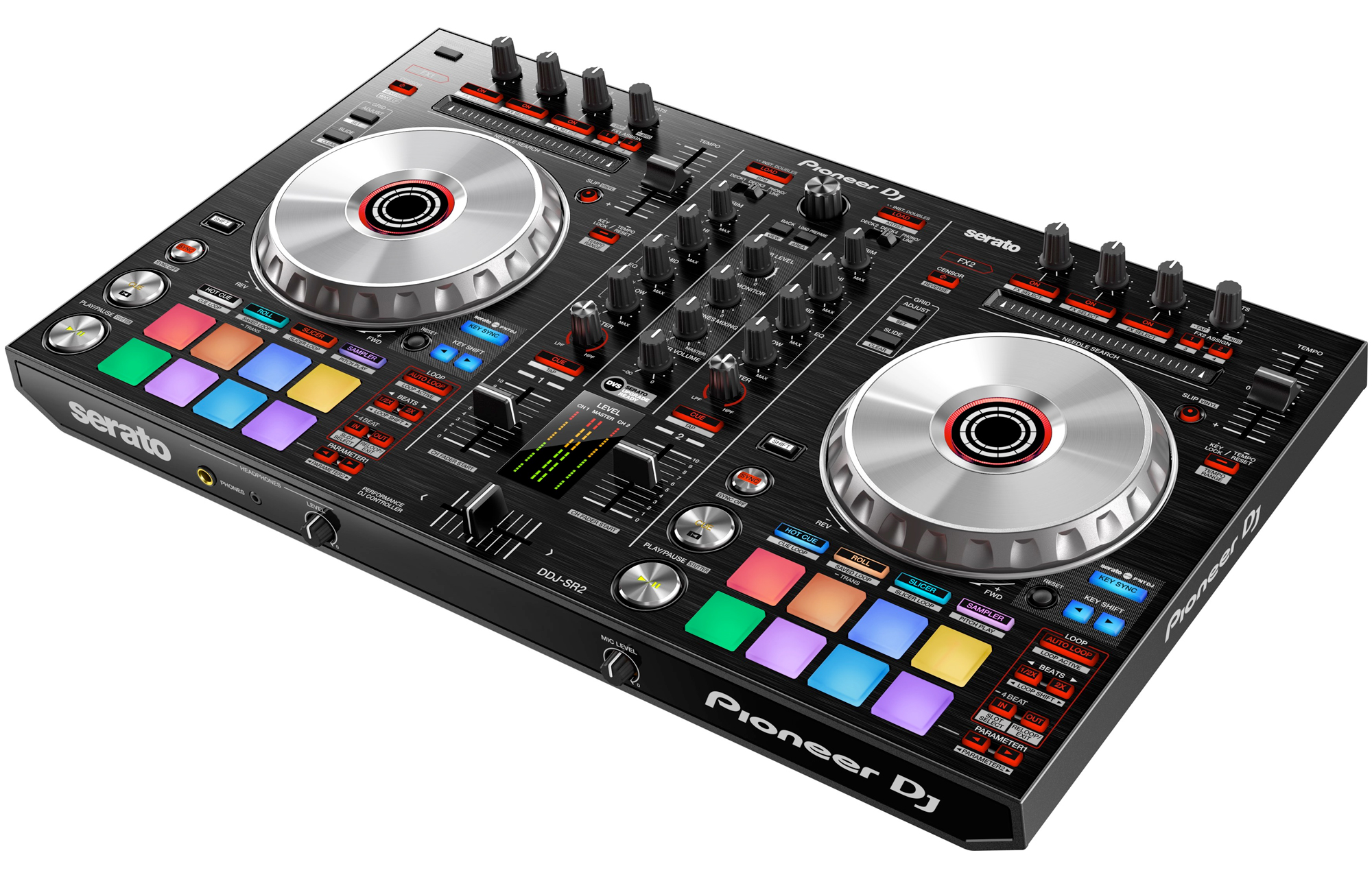 Pioneer DJ DDJ-SR2 DJ Controller with Laptop Stand & Bag