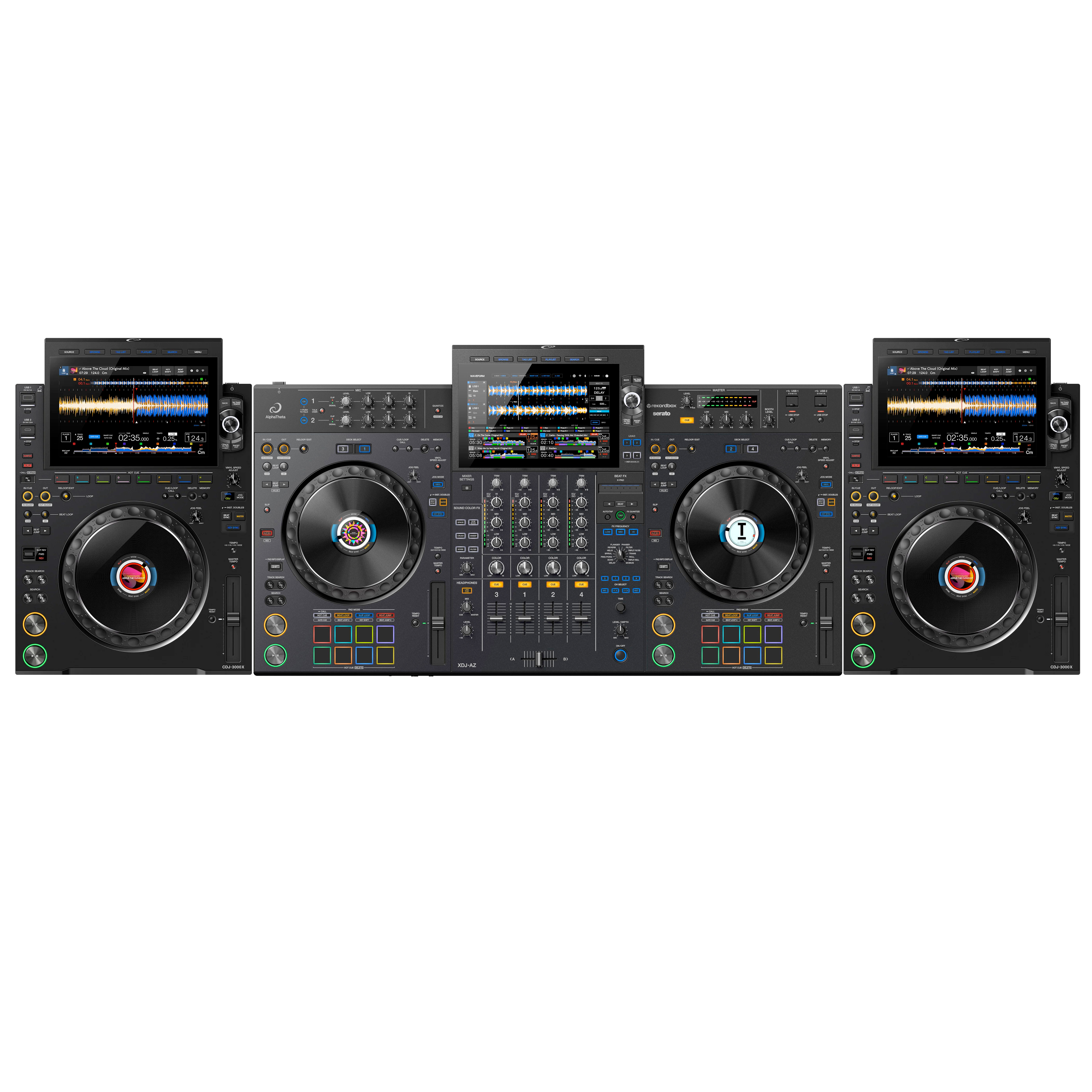 2x AlphaTheta CDJ-3000X + XDJ-AZ Bundle - DJ Gear Chicago