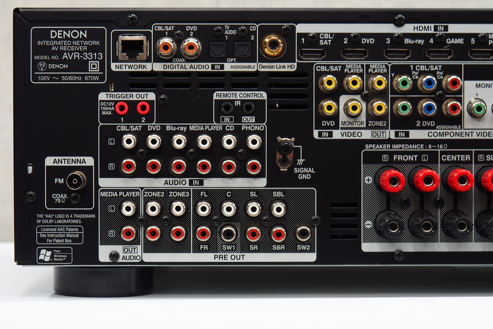 アバックWEB-SHOP / 【中古】DENON AVR-3313【コード01-08537】AVアンプ