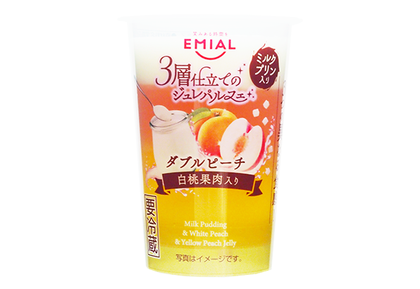 3層仕立てのジュレパルフェ ダブルピーチ｜商品紹介｜EMIAL 安曇野