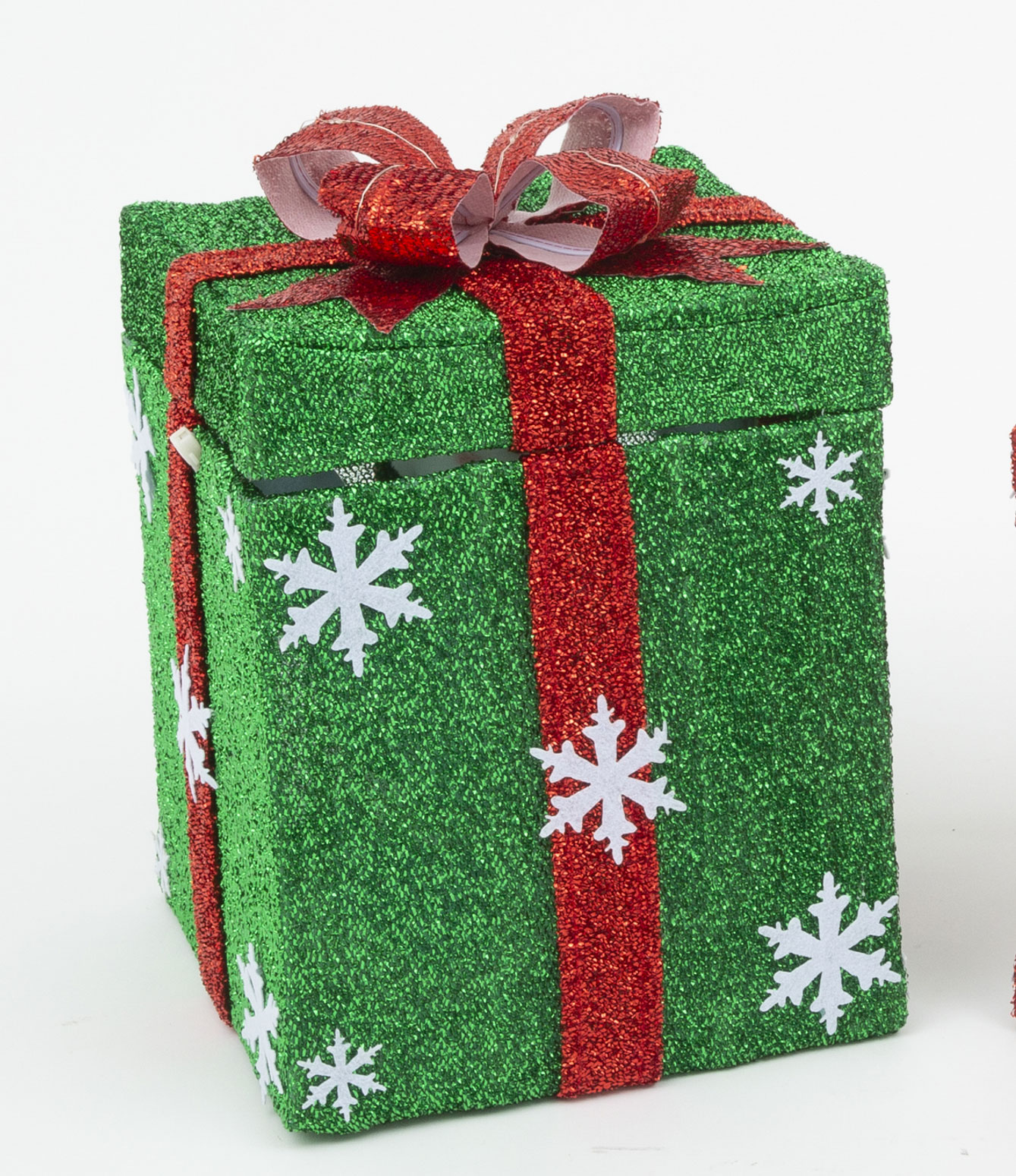 Animated Musical Green Gift Box with Snowman 20 Inch - NEW 2025