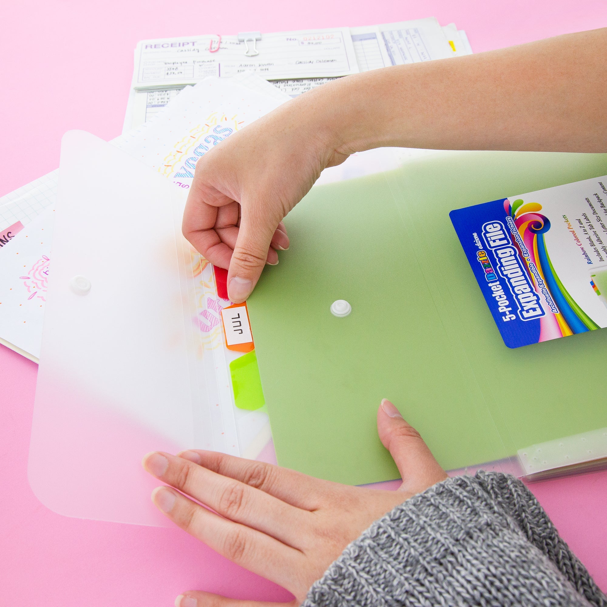 BAZIC 5-Pocket Letter Size Vertical Poly Expanding File – BAZIC