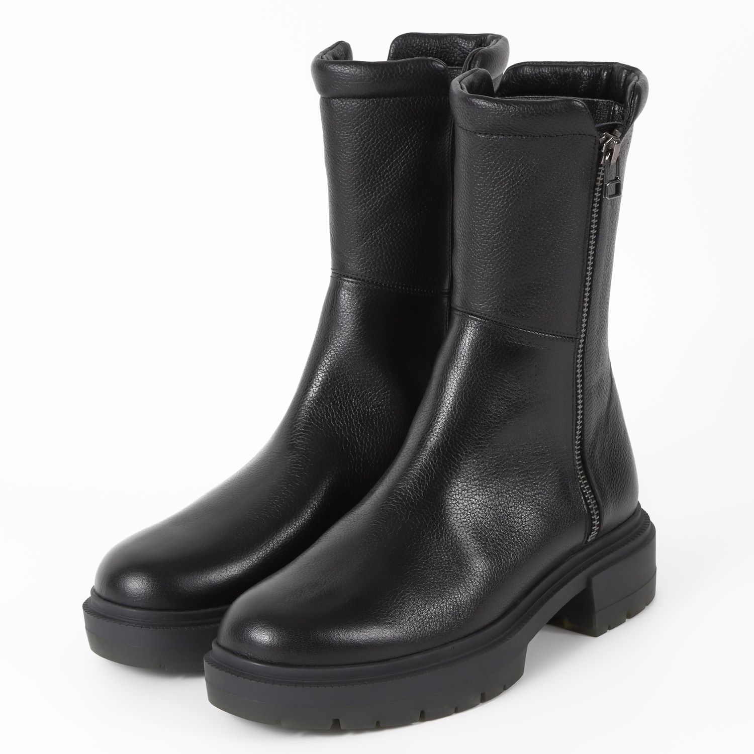 OUTLET】BARCLAY（バークレー）外ジップショートブーツ ライトグレー