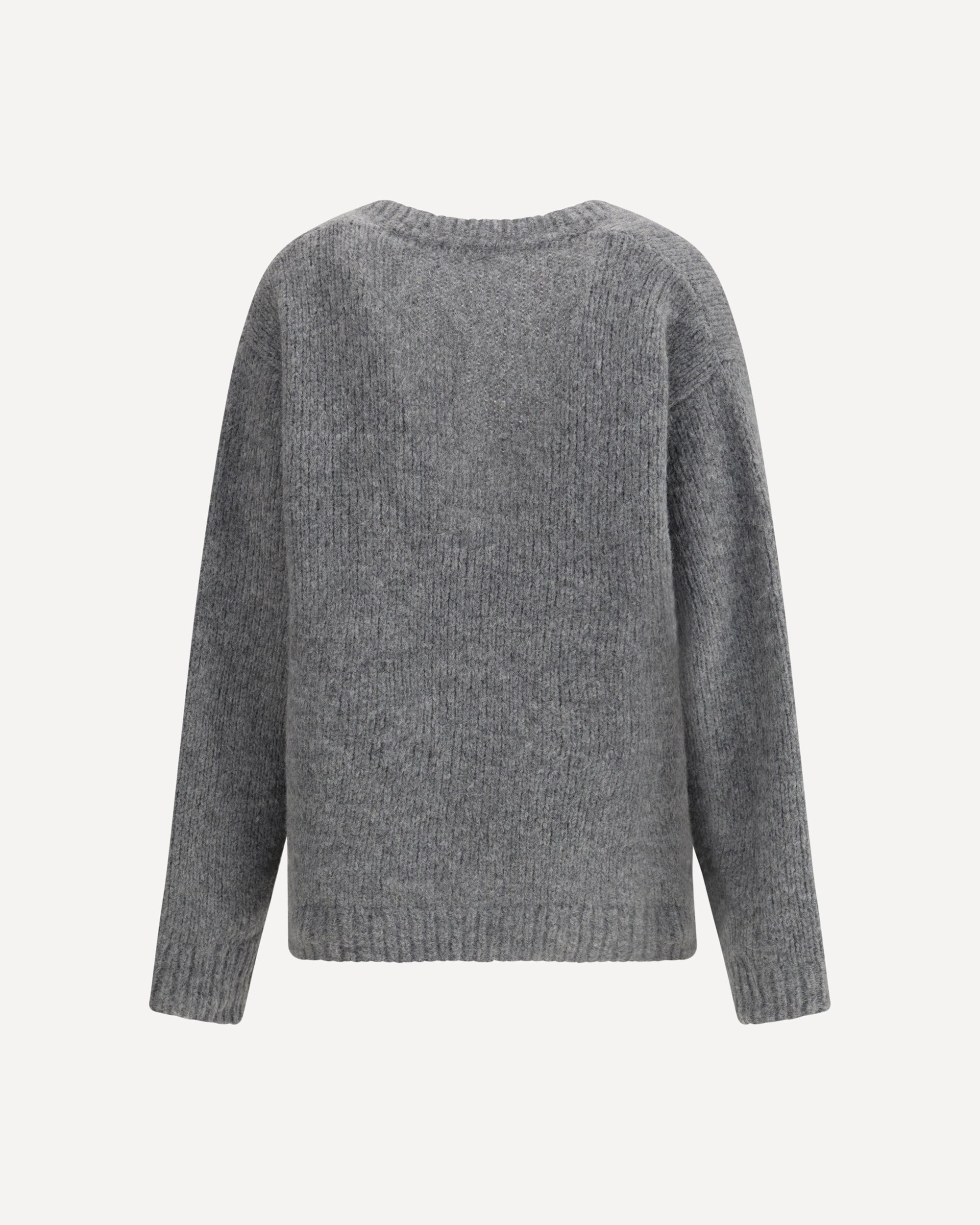 DRIES VAN NOTEN V-neck Alpaca and Wool-blend Cardigan GREY | Base Blu