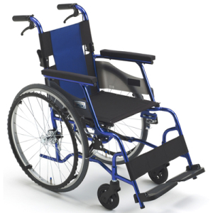 軽量車いす キャリカル 自操型 (青)｜BASE