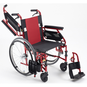 軽量車いす キャリカルプラス 自操型 (赤)｜BASE