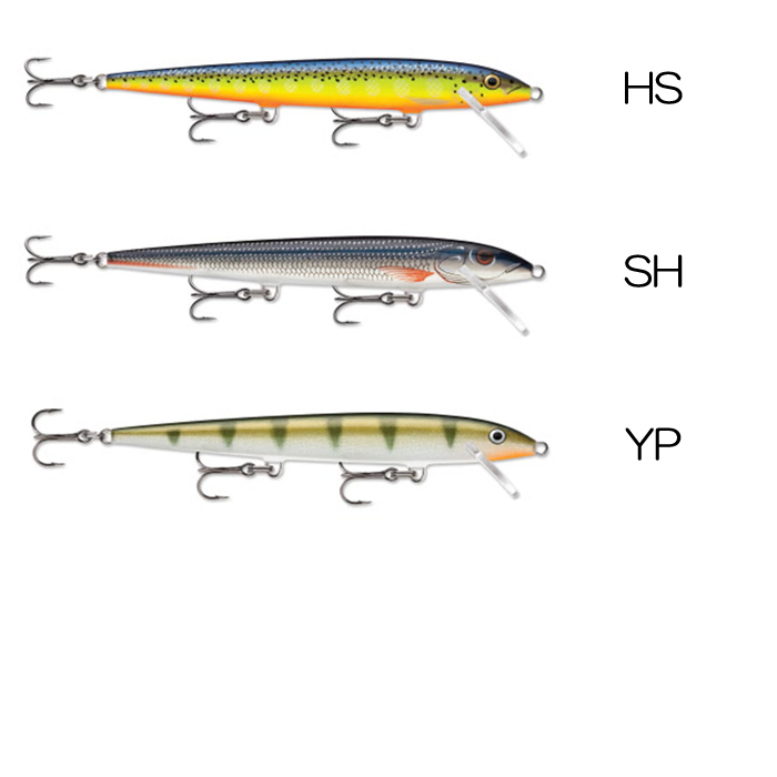 全11色】ラパラ オリジナルフローター ミノー F18 - 【バス・トラウト