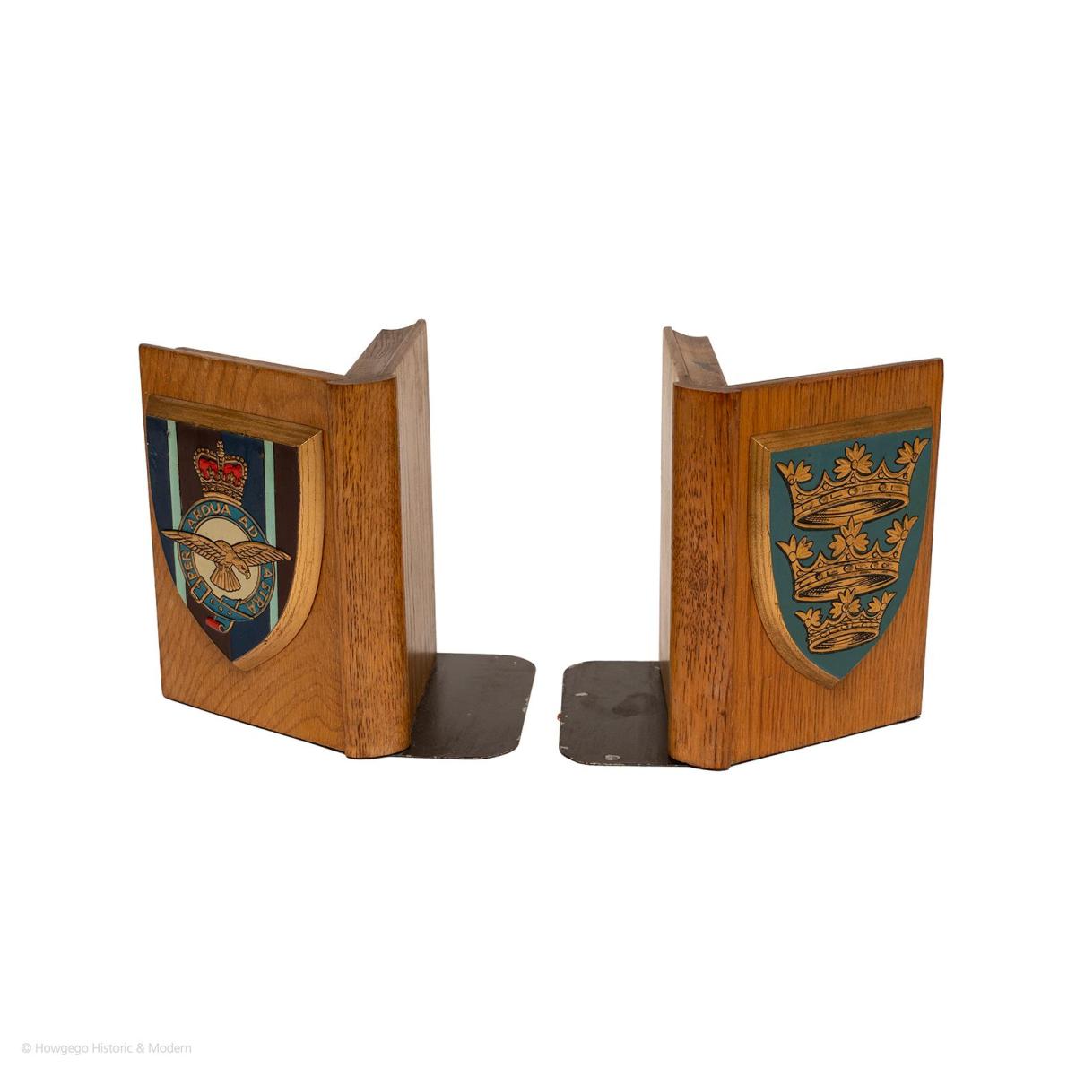 Royal Air Force Oak Bookends | BADA