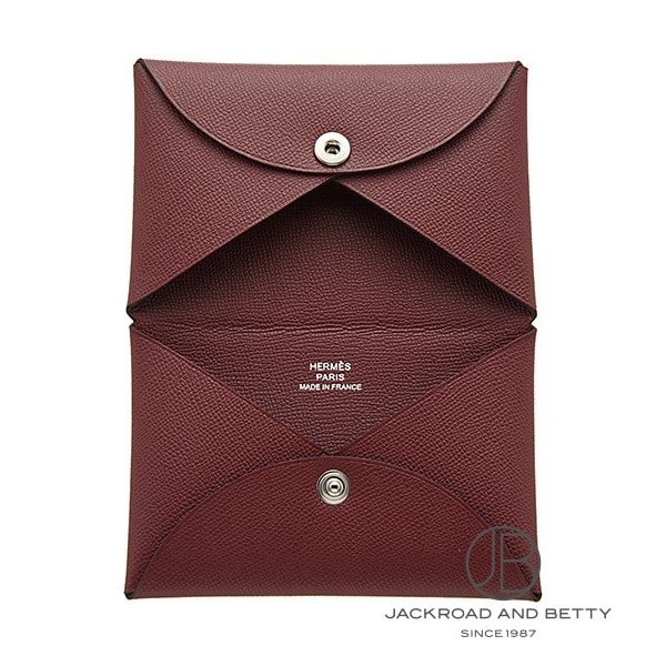 カルヴィ カードケース ルージュアッシュ ワインレッド 赤[] Calvi