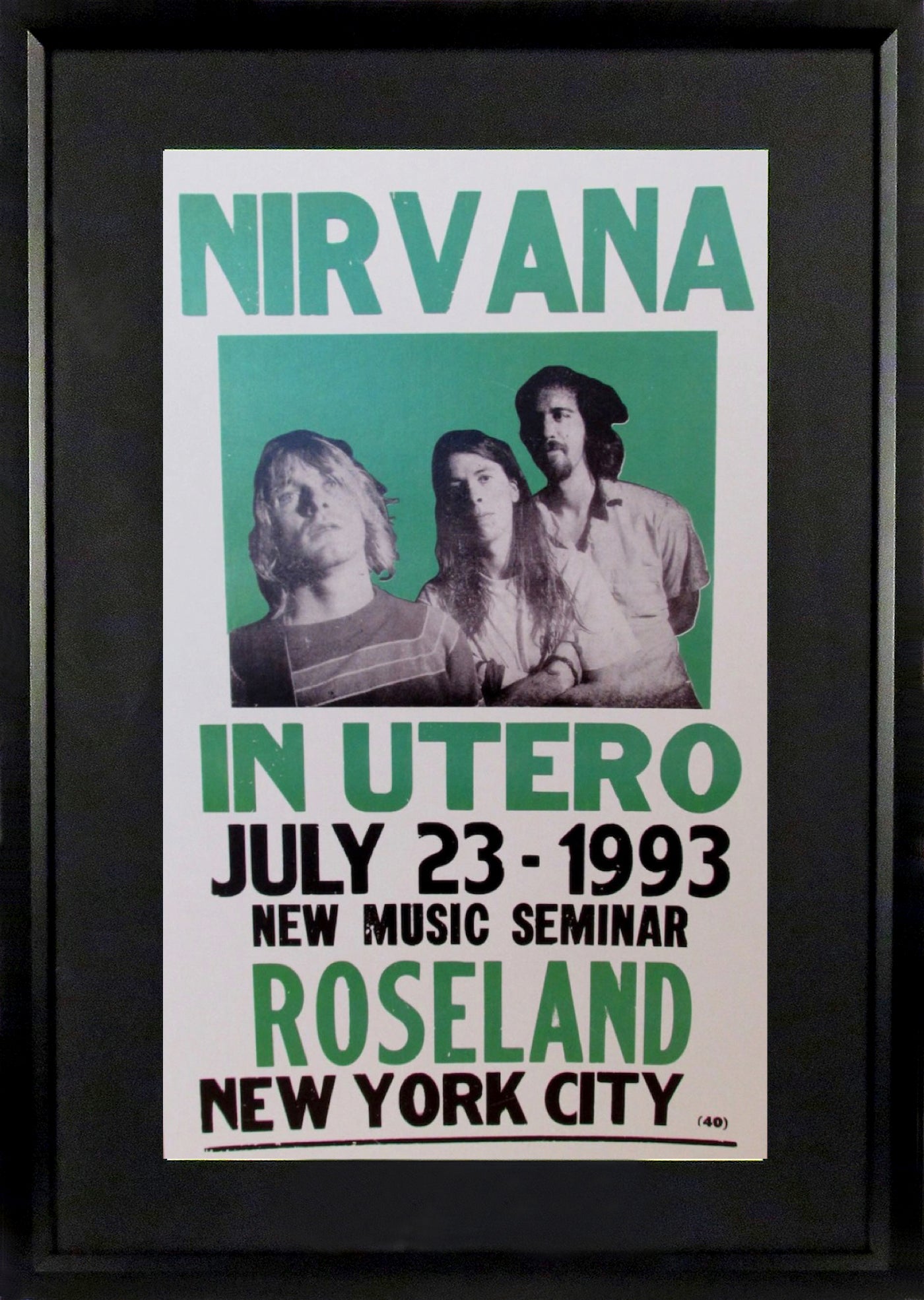 Nirvana @ Roseland NYC Framed Concert Poster (Engraved Series