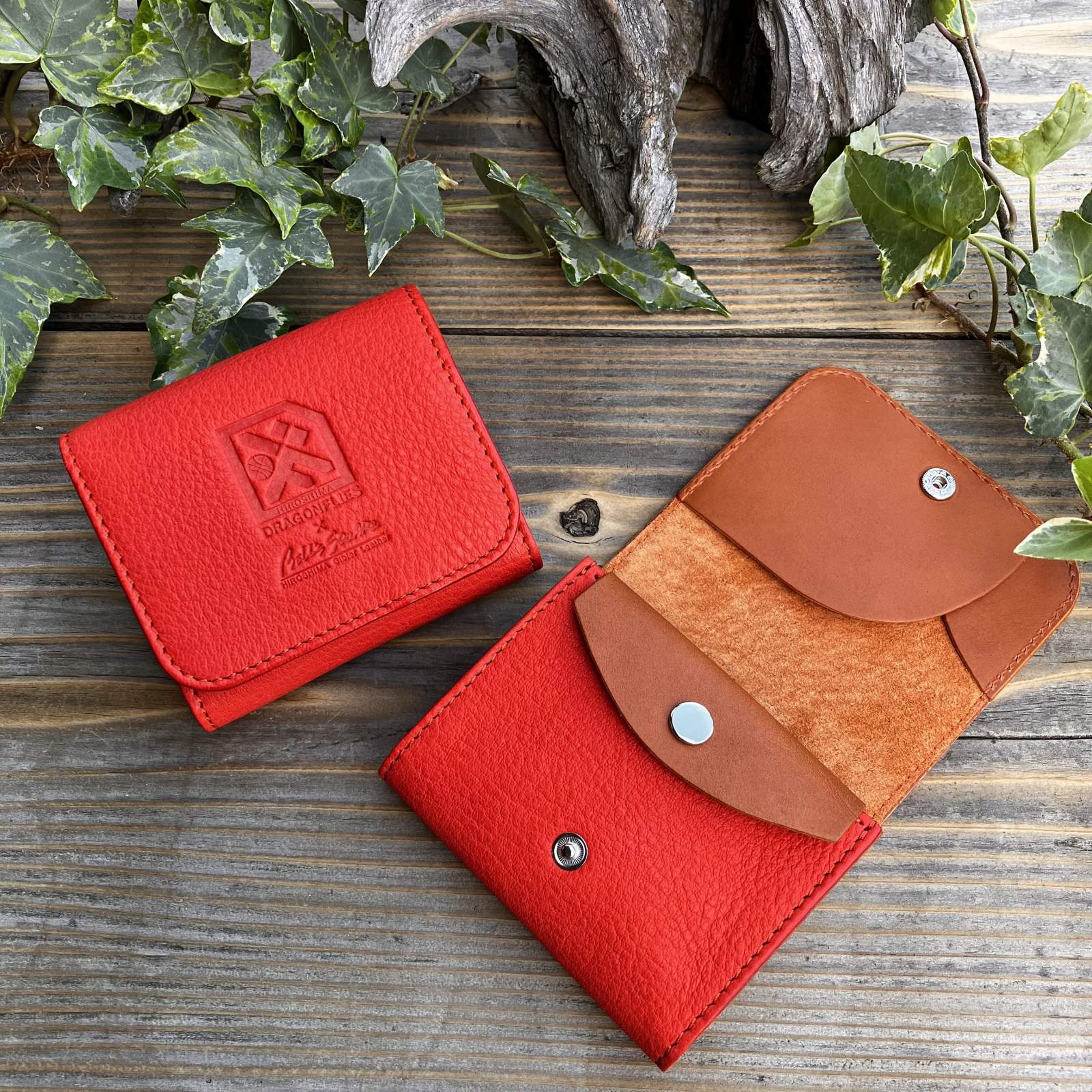 広島ジビエレザー×ドラゴンフライズコラボグッズ ジビエ鹿革の