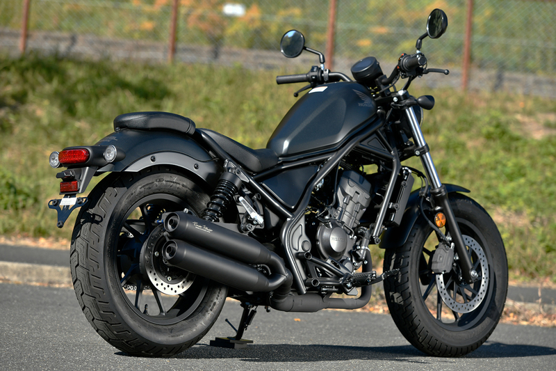 パワーヘッダー W マットブラック スリップオン：レブル250：政府認証