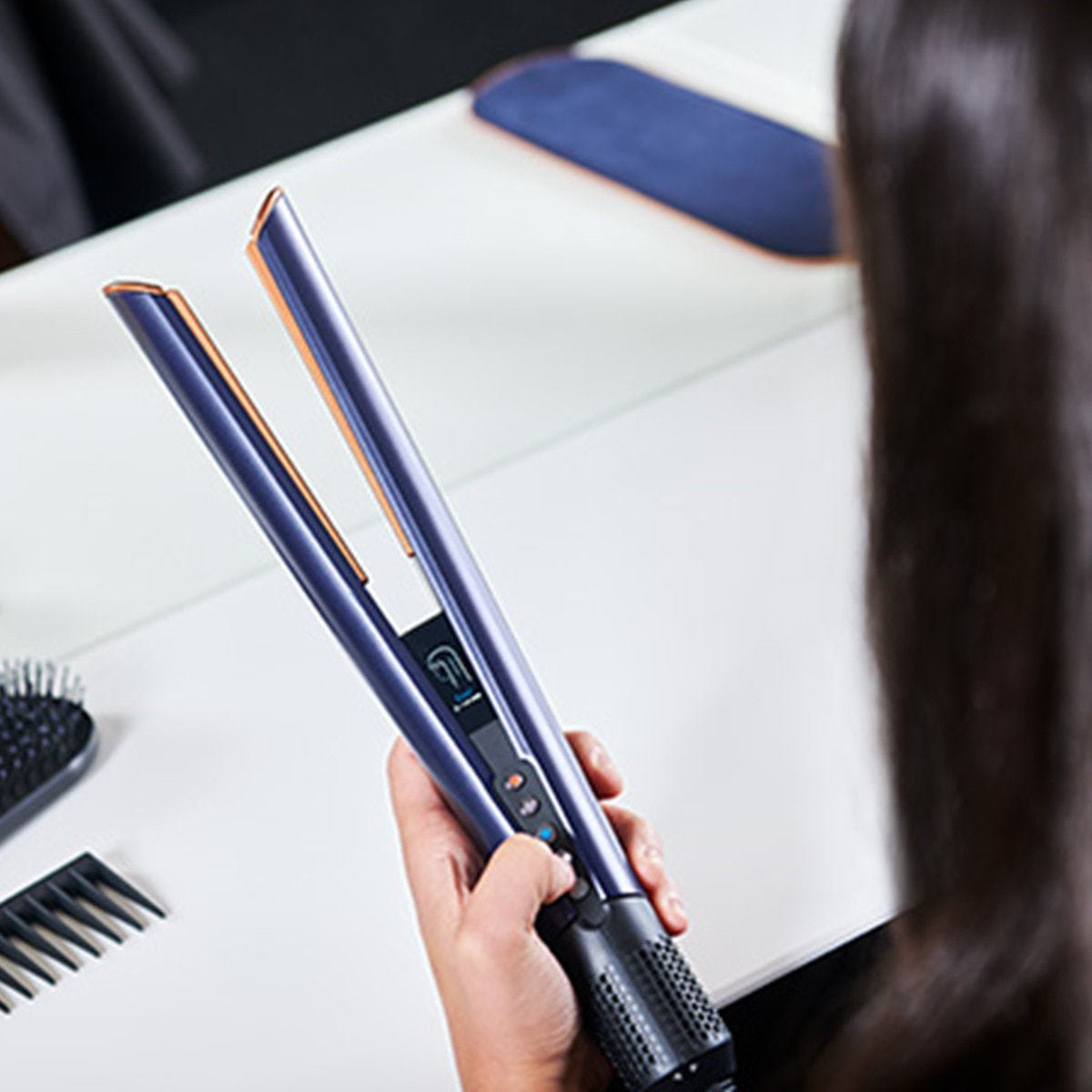 ダイソン Airstrait™エアストレート（1200W）ダークブルー/コッパー