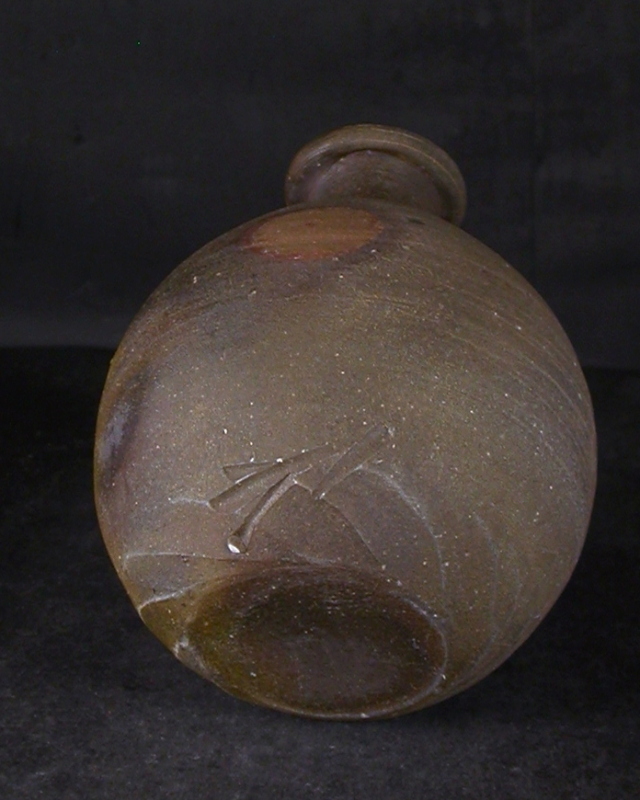 備前焼 登窯 備前焼人間国宝 故藤原 雄 共箱付きカセ窯変徳利4 備前焼