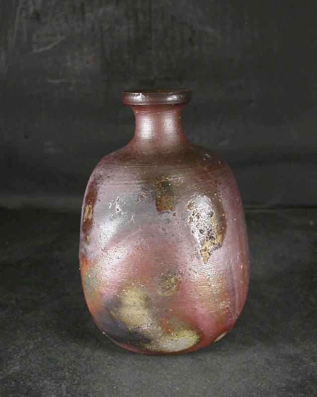 備前焼 登窯 備前焼人間国宝 伊勢崎 淳 共箱付桟切徳利6 備前焼卸