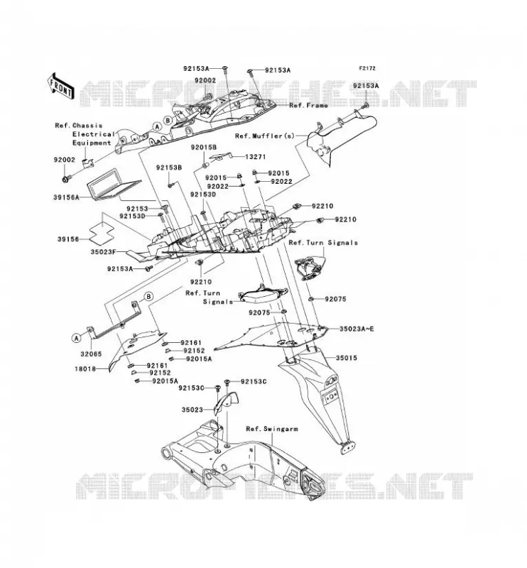 Rear fender for Kawasaki NINJA ZX-10R 2006 - Kawasaki