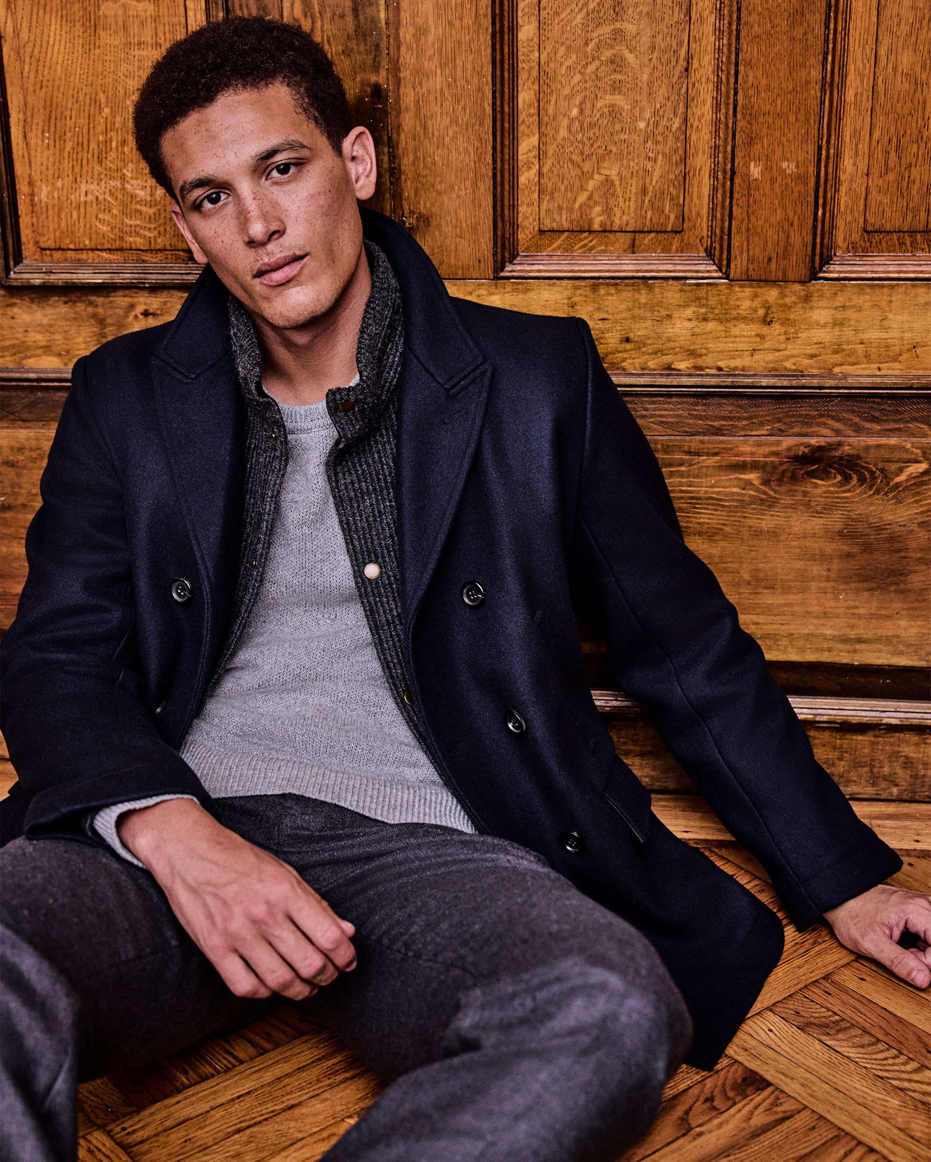 Bond Peacoat - Made in Italy Melton Wool | Billy Reid