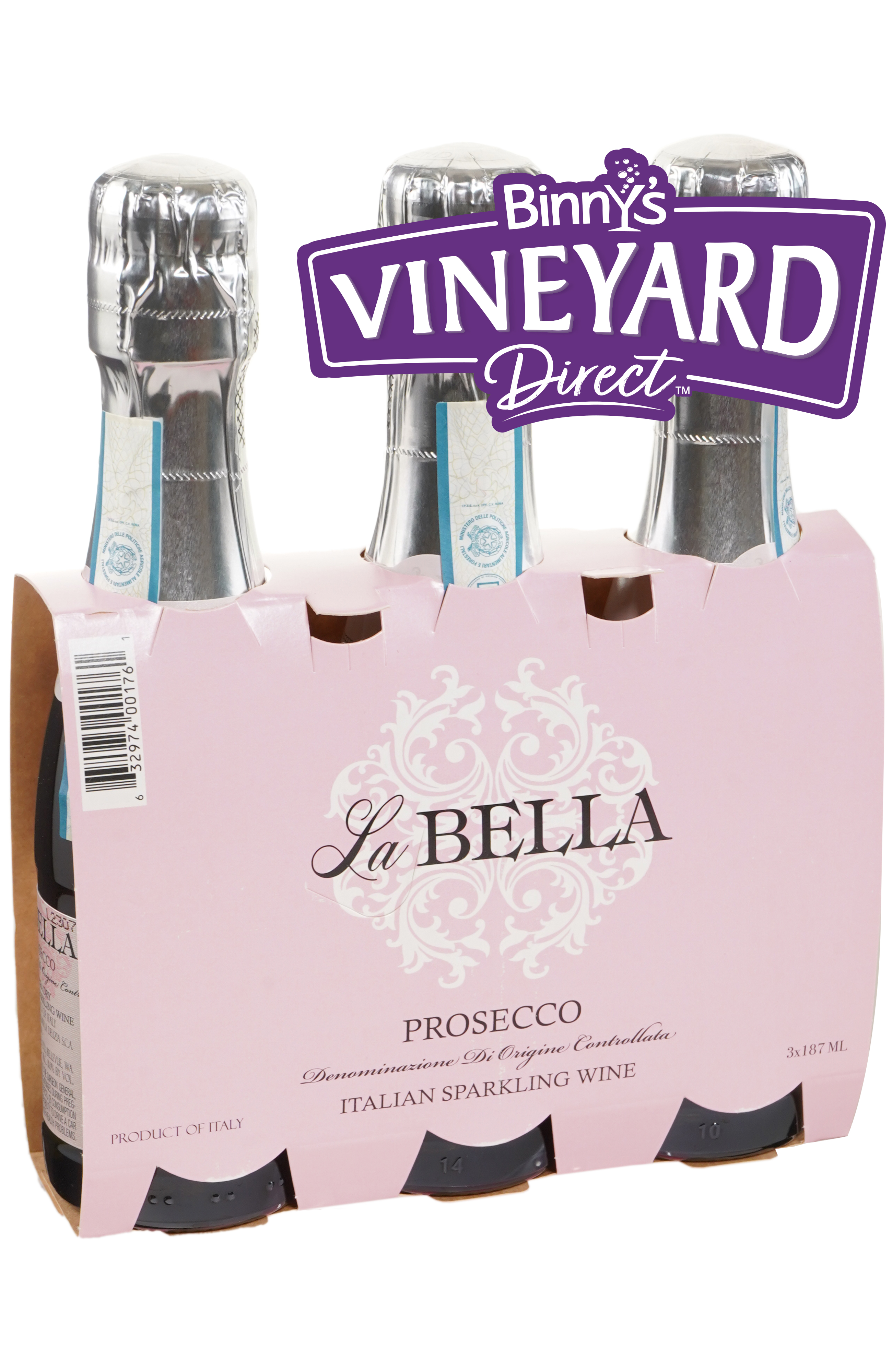 La Bella Prosecco 3 Pack | 3 pack of 187 ml Bottle